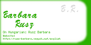 barbara rusz business card